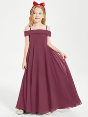 Chic Robes de Demoiselles d'Honneur Junior Hors de l'Épaule Mûre