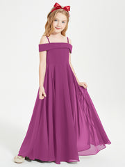 Chic Robes de Demoiselles d'Honneur Junior Hors de l'Épaule Orchidee