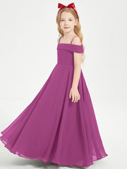 Chic Robes de Demoiselles d'Honneur Junior Hors de l'Épaule Orchidee