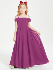 Chic Robes de Demoiselles d'Honneur Junior Hors de l'Épaule Orchidee