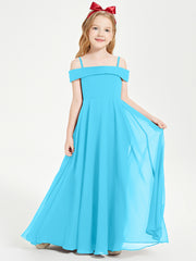 Chic Robes de Demoiselles d'Honneur Junior Hors de l'Épaule Piscine