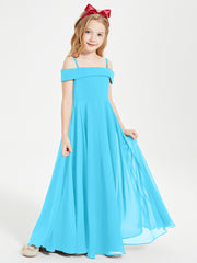 Chic Robes de Demoiselles d'Honneur Junior Hors de l'Épaule Piscine