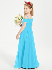 Chic Robes de Demoiselles d'Honneur Junior Hors de l'Épaule Piscine