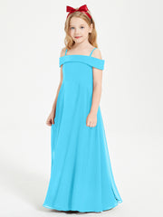 Chic Robes de Demoiselles d'Honneur Junior Hors de l'Épaule Piscine