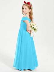 Chic Robes de Demoiselles d'Honneur Junior Hors de l'Épaule Piscine