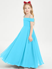 Chic Robes de Demoiselles d'Honneur Junior Hors de l'Épaule Piscine