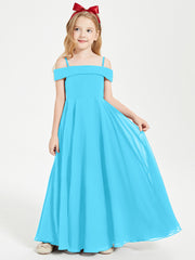 Chic Robes de Demoiselles d'Honneur Junior Hors de l'Épaule Piscine