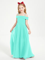 Chic Robes de Demoiselles d'Honneur Junior Hors de l'Épaule Spa