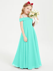 Chic Robes de Demoiselles d'Honneur Junior Hors de l'Épaule Spa
