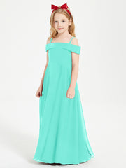 Chic Robes de Demoiselles d'Honneur Junior Hors de l'Épaule Spa