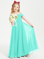 Chic Robes de Demoiselles d'Honneur Junior Hors de l'Épaule Spa
