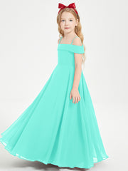 Chic Robes de Demoiselles d'Honneur Junior Hors de l'Épaule Spa