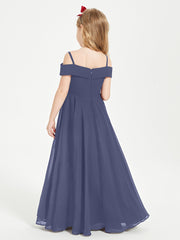 Chic Robes de Demoiselles d'Honneur Junior Hors de l'Épaule Orageux