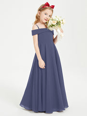 Chic Robes de Demoiselles d'Honneur Junior Hors de l'Épaule Orageux