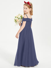 Chic Robes de Demoiselles d'Honneur Junior Hors de l'Épaule Orageux