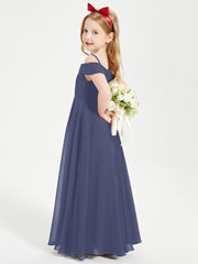 Chic Robes de Demoiselles d'Honneur Junior Hors de l'Épaule Orageux