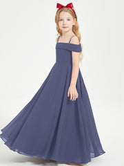 Chic Robes de Demoiselles d'Honneur Junior Hors de l'Épaule Orageux