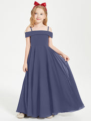 Chic Robes de Demoiselles d'Honneur Junior Hors de l'Épaule Orageux
