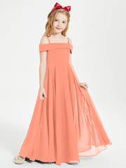 Chic Robes de Demoiselles d'Honneur Junior Hors de l'Épaule Crépuscule