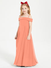 Chic Robes de Demoiselles d'Honneur Junior Hors de l'Épaule Crépuscule