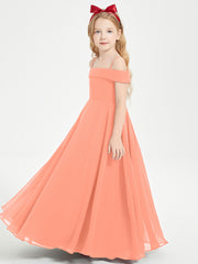 Chic Robes de Demoiselles d'Honneur Junior Hors de l'Épaule Crépuscule