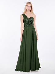 Paillettes Bustier Mousseline Jupe Robe Olive Verte
