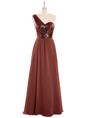 Paillettes Bustier Mousseline Jupe Robe terracotta