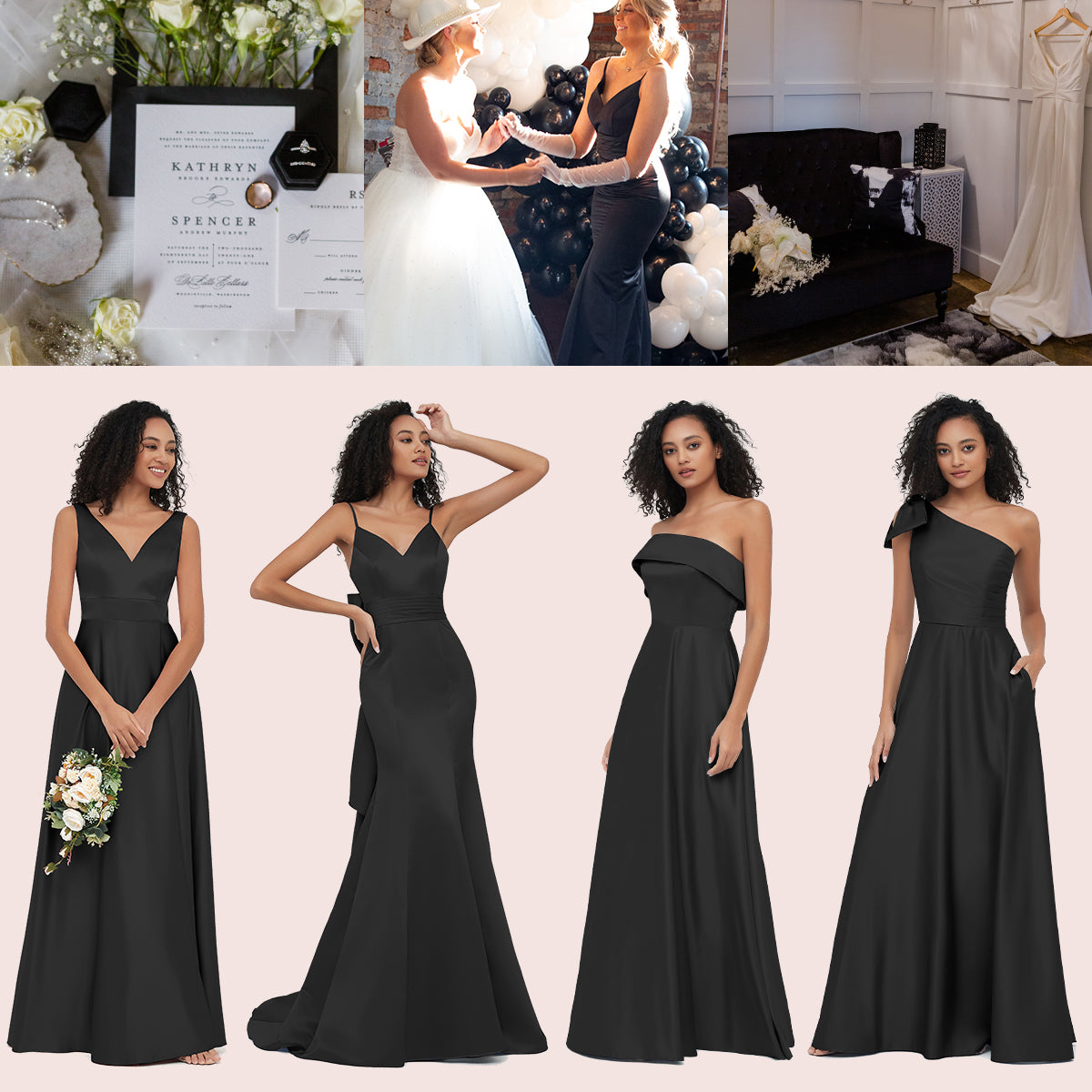 ROBES DE DEMOISELLE D’HONNEUR EN NOIR