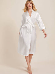 Pyjamas Longs Unis Couleur élégants Avec Broderies Robes de Mariée et Demoiselles d'Honneur
