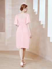 Robe en Mousseline à Col en V Orné de Strass Rose Pâle Grande Taille