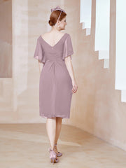 Robe en Mousseline à Col en V Orné de Strass Dusk Grande Taille