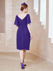 Robe en Mousseline à Col en V Orné de Strass Régence Grande Taille