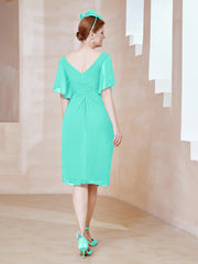 Robe en Mousseline à Col en V Orné de Strass Spa Grande Taille