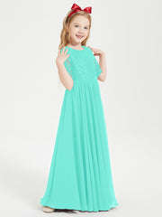 Robes de Demoiselle d'Honneur Junior en Dentelle à Demi-Manches Spa