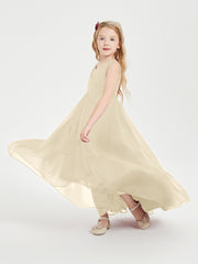 Boho Robes de Demoiselles d'Honneur Junior à Jupe en Cascade Champagne