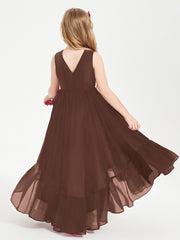 Boho Robes de Demoiselles d'Honneur Junior à Jupe en Cascade Chocolat