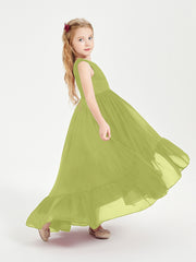 Boho Robes de Demoiselles d'Honneur Junior à Jupe en Cascade Trèfle