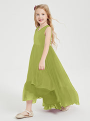 Boho Robes de Demoiselles d'Honneur Junior à Jupe en Cascade Trèfle