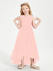 Boho Robes de Demoiselles d'Honneur Junior à Jupe en Cascade Corail