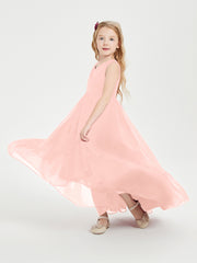 Boho Robes de Demoiselles d'Honneur Junior à Jupe en Cascade Corail