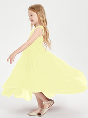 Boho Robes de Demoiselles d'Honneur Junior à Jupe en Cascade Jonquille