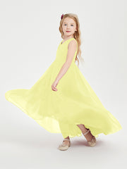 Boho Robes de Demoiselles d'Honneur Junior à Jupe en Cascade Jonquille