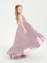 Boho Robes de Demoiselles d'Honneur Junior à Jupe en Cascade Dusk