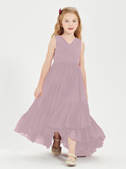 Boho Robes de Demoiselles d'Honneur Junior à Jupe en Cascade Dusk