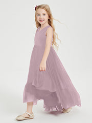 Boho Robes de Demoiselles d'Honneur Junior à Jupe en Cascade Dusk