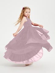 Boho Robes de Demoiselles d'Honneur Junior à Jupe en Cascade Dusk
