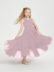 Boho Robes de Demoiselles d'Honneur Junior à Jupe en Cascade Dusk