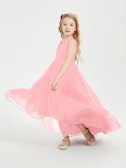 Boho Robes de Demoiselles d'Honneur Junior à Jupe en Cascade Flamant