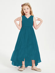 Boho Robes de Demoiselles d'Honneur Junior à Jupe en Cascade Bleu Encre