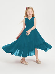 Boho Robes de Demoiselles d'Honneur Junior à Jupe en Cascade Bleu Encre